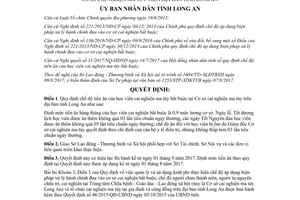 Quyết định 39/2017/QĐ-UBND chế độ tiền ăn học viên cai nghiện ma túy bắt buộc Long An