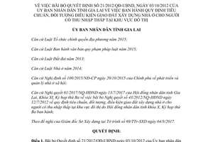 Quyết định 25/2017/QĐ-UBND bãi bỏ 21/2012/QĐ-UBND điều kiện giao đất xây dựng nhà ở Gia Lai