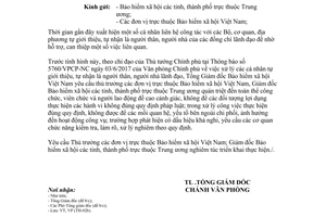 Công văn 3395/BHXH-VP 2017 xử lý cá nhân tự giới thiệu tự nhận là người thân người nhà lãnh đạo