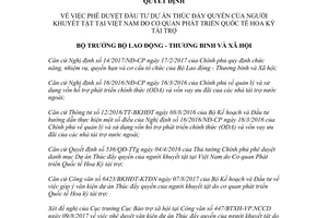 Quyết định 1326/QĐ-LĐTBXH 2017 Thúc đẩy quyền của người khuyết tật tại Việt Nam do Hoa kỳ tài trợ