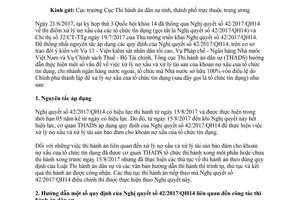 Công văn 3022/TCTHADS-NV1 2017 hướng dẫn 42/2017/QH14 thí điểm xử lý nợ xấu tổ chức tín dụng