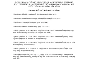 Quyết định 20/2017/QĐ-UBND Quy chế an ninh ứng dụng công nghệ cơ quan nhà nước Đắk Nông