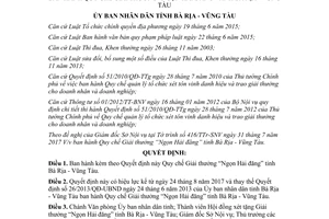 Quyết định 21/2017/QĐ-UBND Quy chế Giải thưởng Ngọn Hải đăng Vũng Tàu