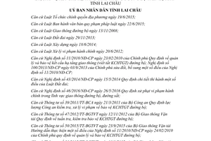 Quyết định 31/2017/QĐ-UBND quản lý bảo vệ kết cấu hạ tầng giao thông đường bộ Lai Châu