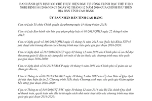 Quyết định 20/2017/QĐ-UBND Quy định cơ chế thực hiện đầu tư công trình đặc thù Cao Bằng