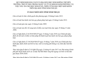 Quyết định 66/2017/QĐ-UBND xác định học sinh không thể đến trường Ninh Thuận