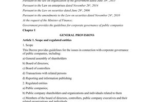 Decree 71/2017/ND-CP guidelines on corporate governance of public companies