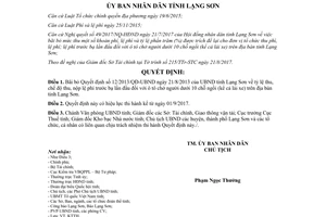 Quyết định 25/2017/QĐ-UBND bãi bỏ Quyết định 12/2013/QĐ-UBND Lạng Sơn