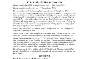 Quyết định 11/2017/QĐ-UBND Số lượng cán bộ công chức xã phường thị trấn Tuyên Quang