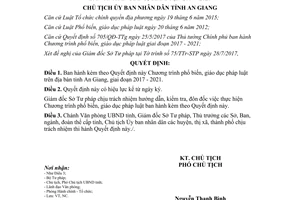 Quyết định 2535/QĐ-UBND 2017 Phổ biến giáo dục pháp luật An Giang