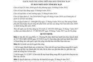 Quyết định 22/2017/QĐ-UBND sửa đổi Quyết định 817/2012/QĐ-UBND về gạch ngói Bắc Kạn