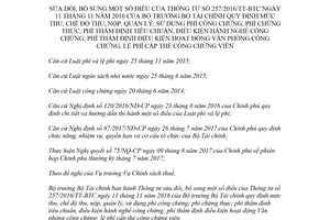 Thông tư 111/2017/TT-BTC Sửa đổi Thông tư 257/2016/TT-BTC mức thu phí công chứng chứng thực