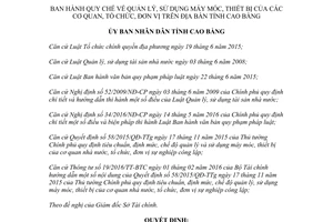 Quyết định 19/2017/QĐ-UBND quản lý sử dụng máy móc thiết bị cơ quan tổ chức đơn vị Cao Bằng