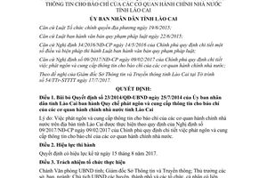Quyết định 23/2017/QĐ-UBND bãi bỏ Quyết định 23/2014/QĐ-UBND báo chí Lào Cai