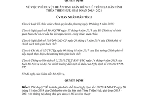 Quyết định 1866/QĐ-UBND 2017 đề án tinh giản biên chế Thừa Thiên Huế giai đoạn 2015 2021