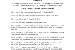 Quyết định 49/2017/QĐ-UBND tổ chức hoạt động Phòng Tài nguyên Môi trường Hồ Chí Minh