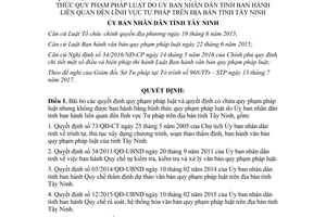 Quyết định 24/2017/QĐ-UBND bãi bỏ quyết định quy phạm pháp luật tư pháp Tây Ninh