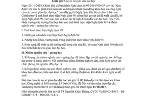 Công văn 3980/BGDĐT-KHCNMT 2017 báo cáo thực hiện hoạt động khoa học công nghệ đại học