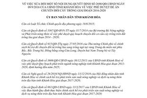 Quyết định 2288/QĐ-UBND 2017 phê duyệt Đề án chuyển đổi cây trồng Khánh Hòa