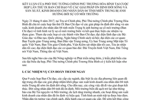 Thông báo 408/TB-VPCP 2017 ổn định đời sống sản xuất nhân dân 4 tỉnh miền Trung