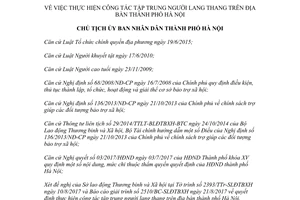 Quyết định 6053/QĐ-UBND 2017 thực hiện công tác tập trung người lang thang Hà Nội