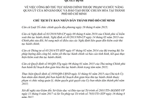 Quyết định 4686/QĐ-UBND 2017 công bố thủ tục hành chính quản lý Hồ Chí Minh