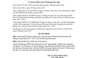 Quyết định 2243/QĐ-UBND 2017 phê duyệt Kế hoạch khống chế loại trừ bệnh Dại Quảng Trị