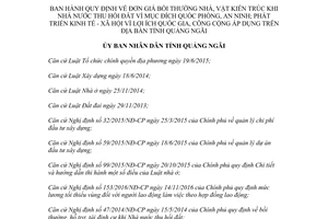 Quyết định 50a/2017/QĐ-UBND Quy định đơn giá bồi thường nhà vật thu hồi đất Quảng Ngãi