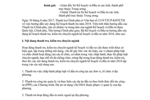 Công văn 7427/BKHĐT-TTr 2017 kế hoạch thanh tra kiểm tra chuyên ngành kế hoạch đầu tư