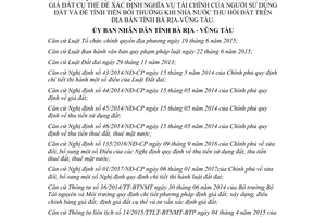 Quyết định 22/2017/QĐ-UBND Quy trình luân chuyển hồ sơ xác định giá đất Vũng Tàu