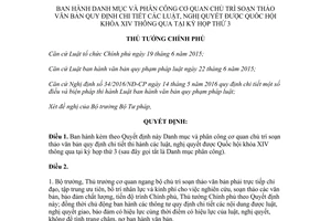 Quyết định 1357/QĐ-TTg 2017 phân công cơ quan chủ trì soạn thảo văn bản quy định chi tiết luật