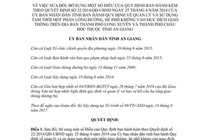 Quyết định 56/2017/QĐ-UBND quản lý sử dụng tạm thời một phần lòng đường An Giang