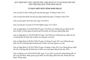 Quyết định 73/2017/QĐ-UBND mức thu chế độ thu nộp quản lý sử dụng phí thư viện Ninh Thuận