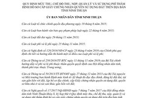 Quyết định 74/2017/QĐ-UBND thu phí thẩm định giấy chứng nhận quyền sử dụng đất Ninh Thuận