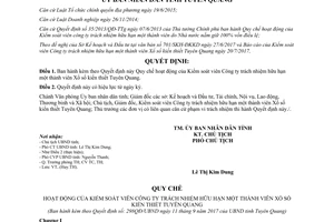 Quyết định 298/QĐ-UBND 2017 hoạt động Kiểm soát viên Công ty Xổ số kiến thiết Tuyên Quang