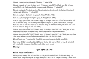 Thông tư 16/2018/TT-BTC hướng dẫn chế độ tài chính đối với tổ chức tín dụng