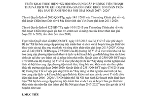 Kế hoạch 201/KH-UBND 2017 Xã hội hóa cung cấp phương tiện tránh thai Hà Nội 2017 2020