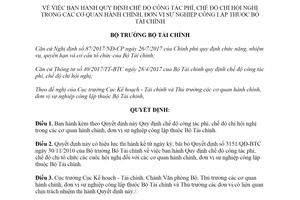 Quyết định 1795/QĐ-BTC 2017 chế độ công tác phí chế độ chi hội nghị trong cơ quan hành chính