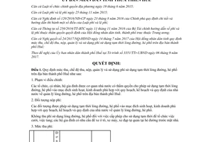 Quyết định 79/2017/QĐ-UBND mức thu chế độ thu nộp phí sử dụng tạm thời lòng đường Huế