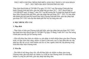 Kế hoạch 204/KH-UBND 2017 thực hiện Chương trình phổ biến giáo dục pháp luật Hà Nội 2017 2021