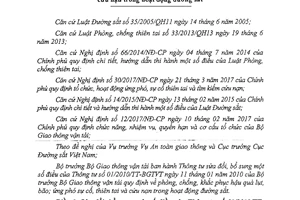 Thông tư 28/2017/TT-BGTVT sửa đổi Thông tư 01/2010/TT-BGTVT về phòng chống lụt bão