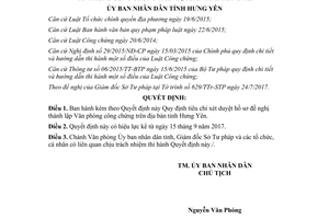 Quyết định 19/2017/QĐ-UBND tiêu chí xét duyệt hồ sơ thành lập Văn phòng công chứng Hưng Yên