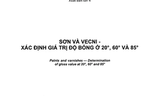 Tiêu chuẩn quốc gia TCVN 2101:2016 (ISO 2813:2014) về Sơn và Vecni - Xác định giá trị độ bóng ở 20° 60° và 85°
