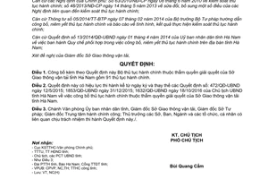 Quyết định 1455/QĐ-UBND 2017 thủ tục hành chính thẩm quyền Sở Giao thông Hà Nam