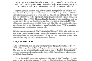 Kế hoạch 209/KH-UBND 2017 rà soát công tác phòng cháy chữa cháy với nhà ở hộ gia đình Hà Nội