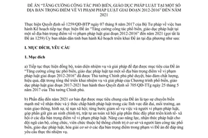 Kế hoạch 187/KH-UBND 2017 công tác phổ biến giáo dục pháp luật tại địa bàn trọng điểm Huế