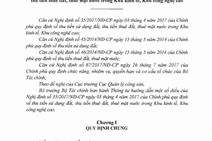 Thông tư 89/2017/TT-BTC hướng dẫn Nghị định 35/2017/NĐ-CP thu tiền sử dụng đất tiền thuê đất