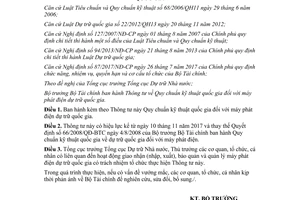 Thông tư 94/2017/TT-BTC Quy chuẩn kỹ thuật quốc gia đối với máy phát điện dự trữ quốc gia