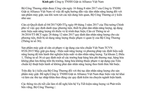 Công văn 8489/BCT-VP 2017 hướng dẫn dán nhãn năng lượng đối với sản phẩm máy giặt