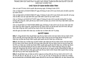 Quyết định 2148/QĐ-UBND 2017 thủ tục hành chính lĩnh vực giáo dục đào tạo Thừa Thiên Huế